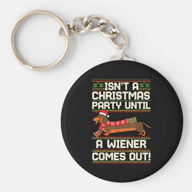Porte-clés Cool Funny Wiener Dog Christmas Dachshund Holiday  (Devant)