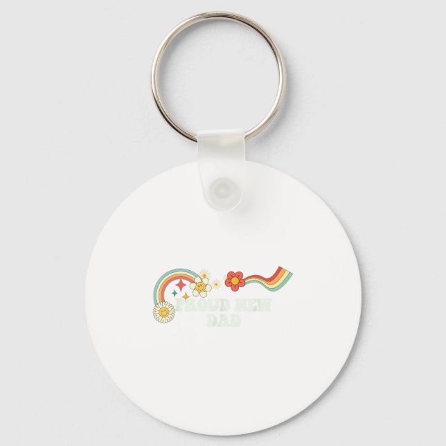 Porte-clés Cool Groovy Quote Proud New Dad Saying Art  (Recto)