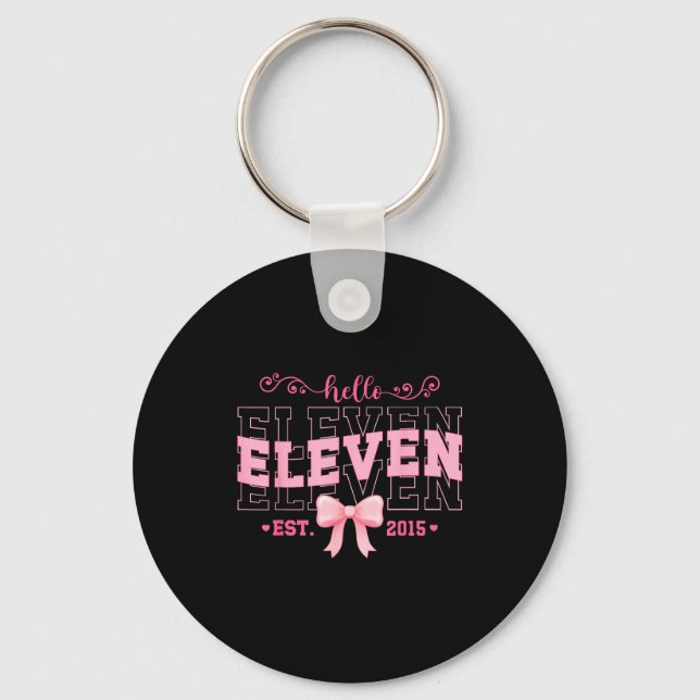 Porte-clés Cool Hello Eleven Est 2015 Nk Coquette Bow 11 Birt (Recto)