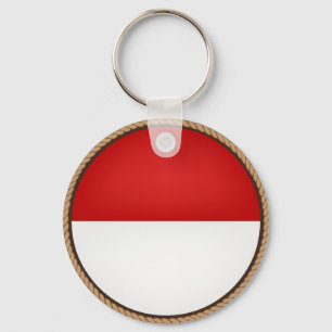 Porte-clés Cool Indonésie Drapeau Sceau