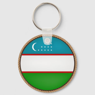 Porte-clés Cool Ouzbékistan - Sceau du drapeau