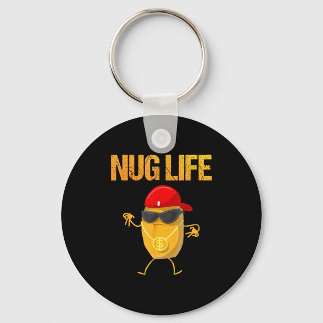 Porte-clés Cool Poulet Nugget Art Pour Garçons Enfants Poulet (Recto)