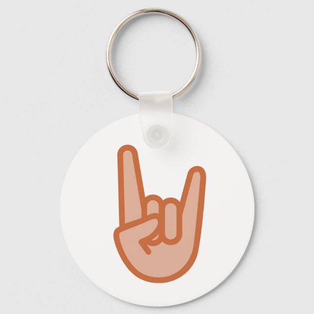 Porte-clés Cool Rock On Hand Emoji (Recto)