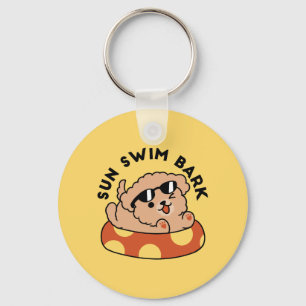 Porte-clés Cool Summer Chien Flottant - Jolie Puppy Pool Part