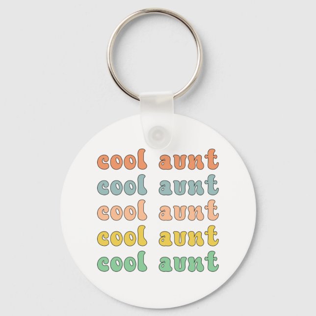 Porte-clés Cool Tante Moderne Rétro Cadeaux mignons pour Tant (Recto)