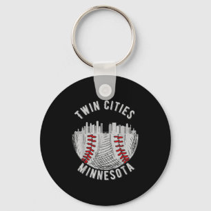Porte-clés Cool Twin Cities Minnesota Mn Baseball Skyline St