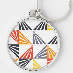 Porte-clés Cool, unique, tendance, urbain, triangles colorés