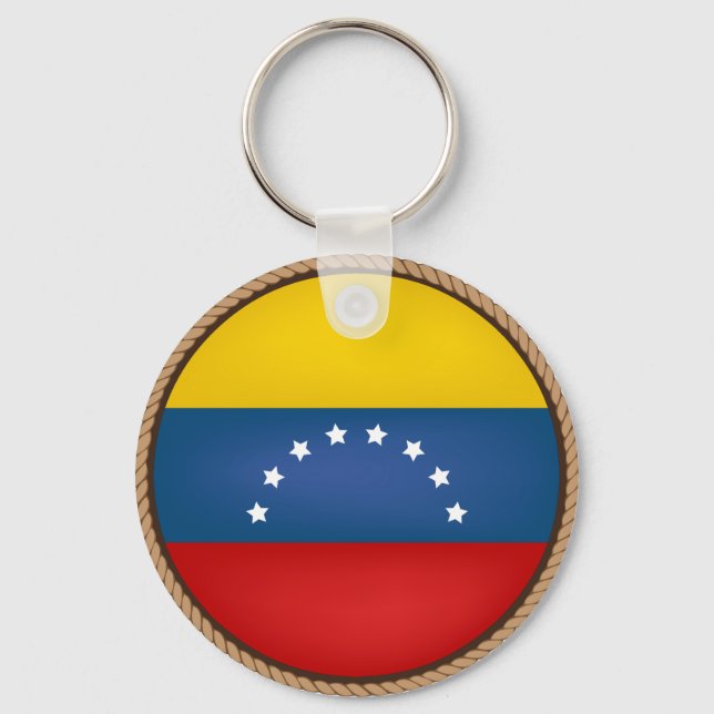 Porte-clés Cool Venezuela Drapeau Sceau (Recto)