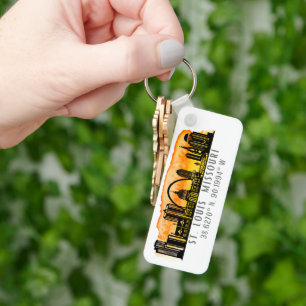 Porte-clés Coordinates de St. Louis Skyline