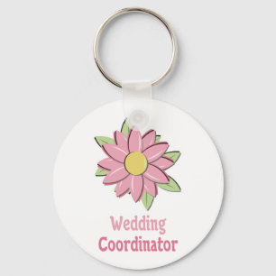 Porte-clés Coordonnateur rose de mariage de fleur