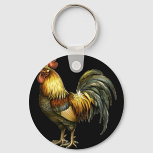 Porte-clés Coq Vintage Key West Floride Vacances 2 faces 