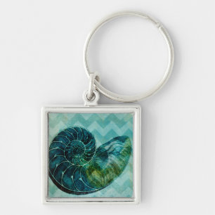 Porte-clés Coque spirale Turquoise
