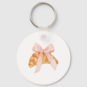 Porte-clés Coquette Bow Rose Croissant Cuisine Baking Baker P