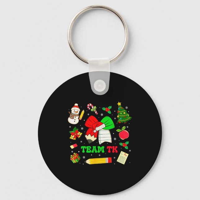 Porte-clés Coquette Bow Team Tk Christmas Transitional Kinder (Recto)