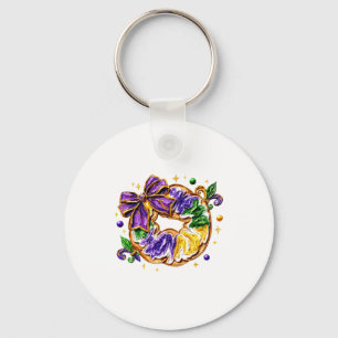 Porte-clés Coquette de gâteau du roi rétro perles de nœud Mar