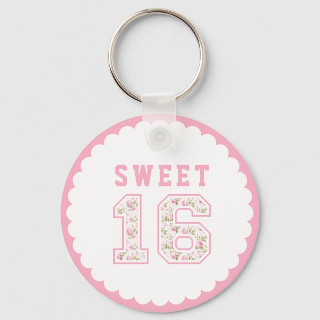 Porte-clés Coquette rose sucré 16 Université (Recto)
