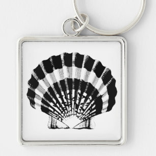 Porte-clés Coquillage - noir et blanc