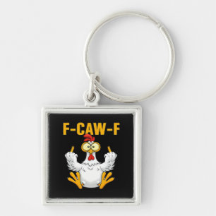 Porte-clés Corbeau F-Caw-F Humour Drôle Gothique