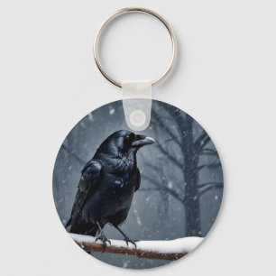 Porte-clés Corbeau noir foncé