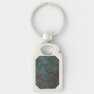 Porte-clés Corrosion "cuivre" imprimé rectangle porte - clé m