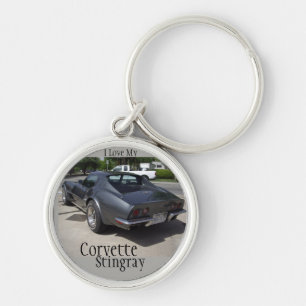 Porte-clés Corvette gris Stingray Porte - clé