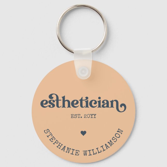 Porte-clés Cosmetologue Esthéticien Personnalisé Beautician (Recto)