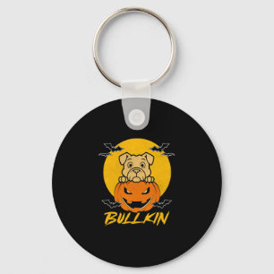 Porte-clés Costume Citrouille Halloween Fun Bulldog Halloween