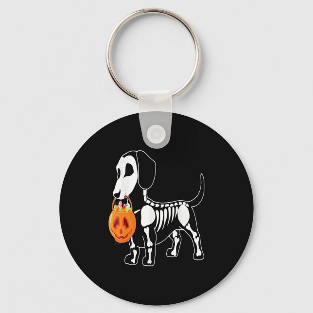 Porte-clés Costume de chien d'Halloween (Recto)