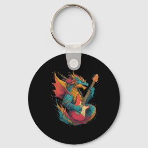 Porte-clés Costume de dragon Rockn Roll avec costume de guita