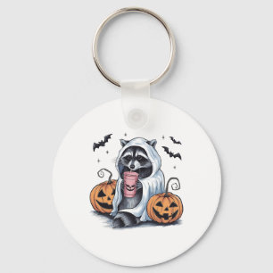 Porte-clés Costume de Halloween Raccoon Citrouille Fantôme mi