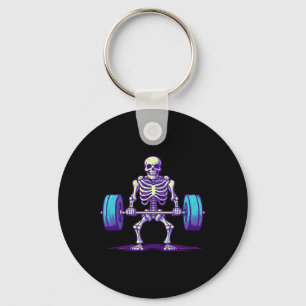 Porte-clés Costume d'entraînement Halloween Funny Deadlift Sk