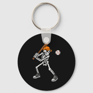 Porte-clés Costume d'Halloween de baseball squelette pour hom