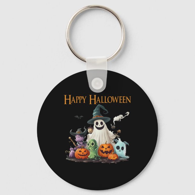 Porte-clés Costume d'Halloween Ghost mignon Joyeux Fantôme d' (Recto)