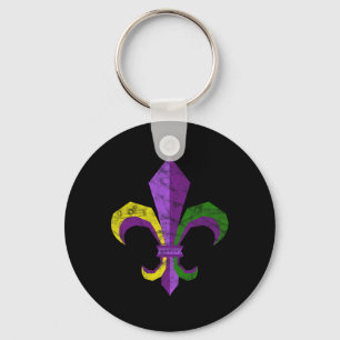 Porte-clés Costume Mardi Gras - Fleur De Lis Vintage