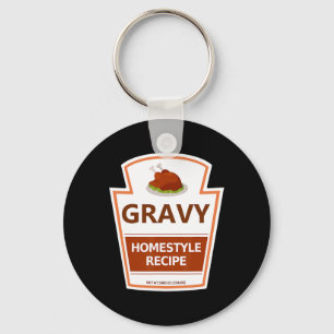 Porte-clés Costume pâle Thanksgiving Gravy Jar