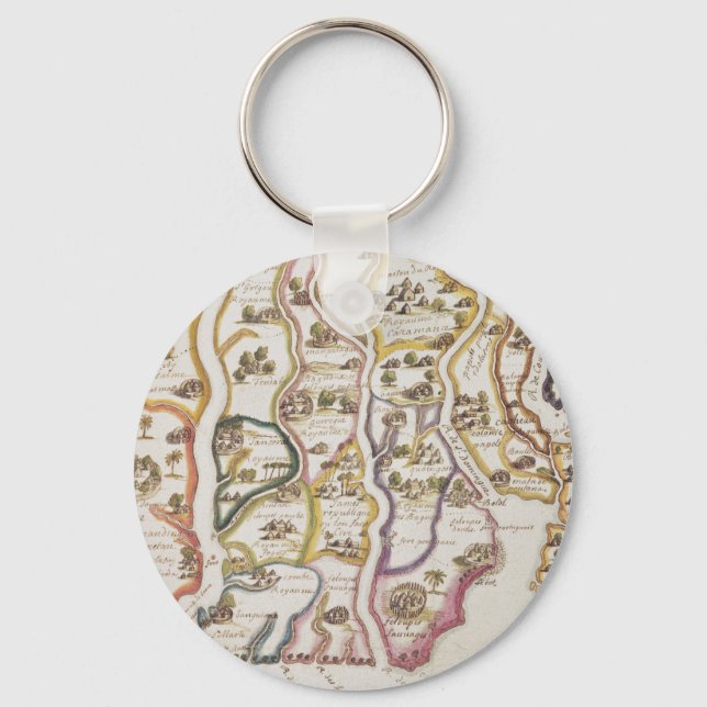 Porte-clés Côte d'Afrique et fleuve Gambie | 1622 (Recto)