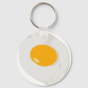Porte-clés Côté ensoleillé vers le haut d'oeuf au plat