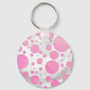 Porte-clés Coton Bonbon Pink Polka Dot