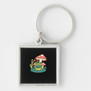Porte-clés Cottagecore Forêt de Champignons Crapaud Goblincor