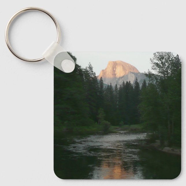 Porte-clés Coucher de soleil à moitié dôme dans le parc natio (Recto)