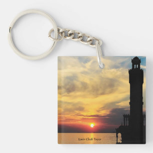 Porte-clés Coucher de soleil de la tour d'horloge Imzir, Turq