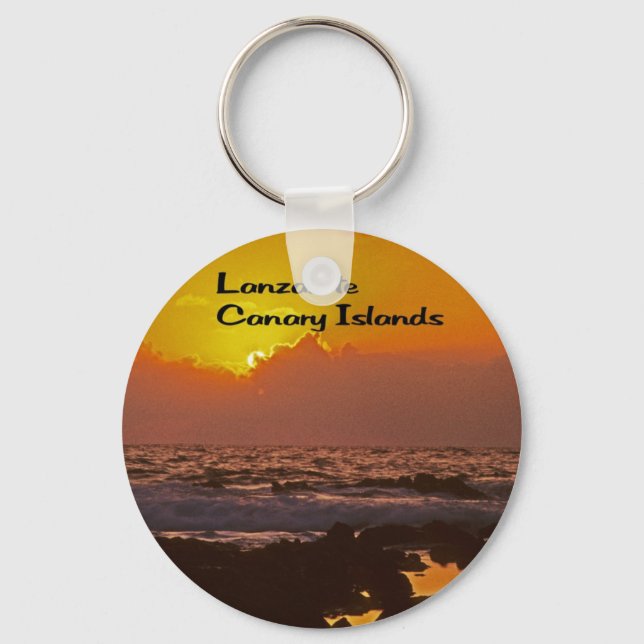 Porte-clés Coucher de soleil de Lanzarote (Recto)