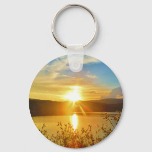 Porte-clés Coucher de soleil sur le lac Arrowhead