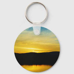 Porte-clés Coucher de soleil sur le lac Mt Yellow