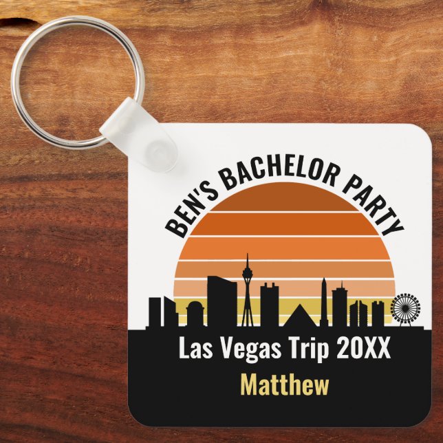 Porte-clés Coucher de soleil sur le Strip de Las Vegas Vacanc (Recto)