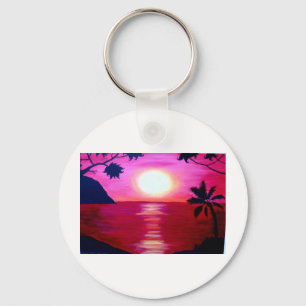 Porte-clés coucher du soleil hawaïen