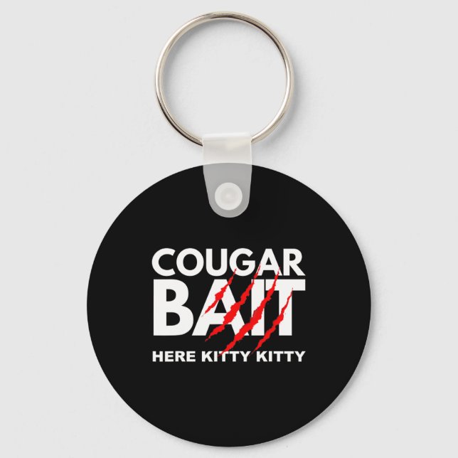 Porte-clés Cougar Bait Amusant Costume d'Halloween Femme âgée (Recto)