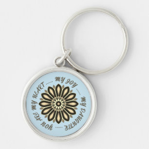 PORTE-CLÉS COULEUR DE FLEUR CADEAU ORIGINAL POUR MAMAN PÈRE S