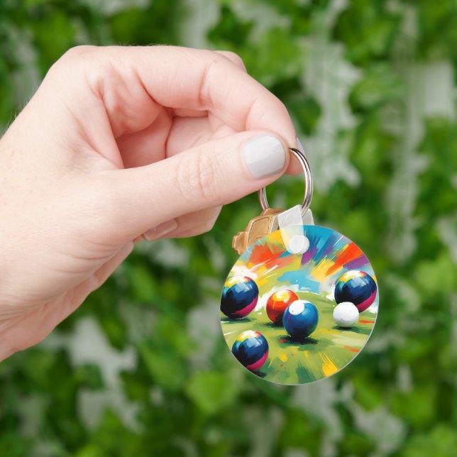 Porte-clés Couleur Des Boules De Pelouse, (main)