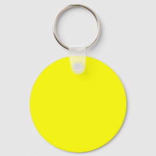Porte-clés Couleur FFFF00 Jaune Lumineux - Ajouter Votre Nom